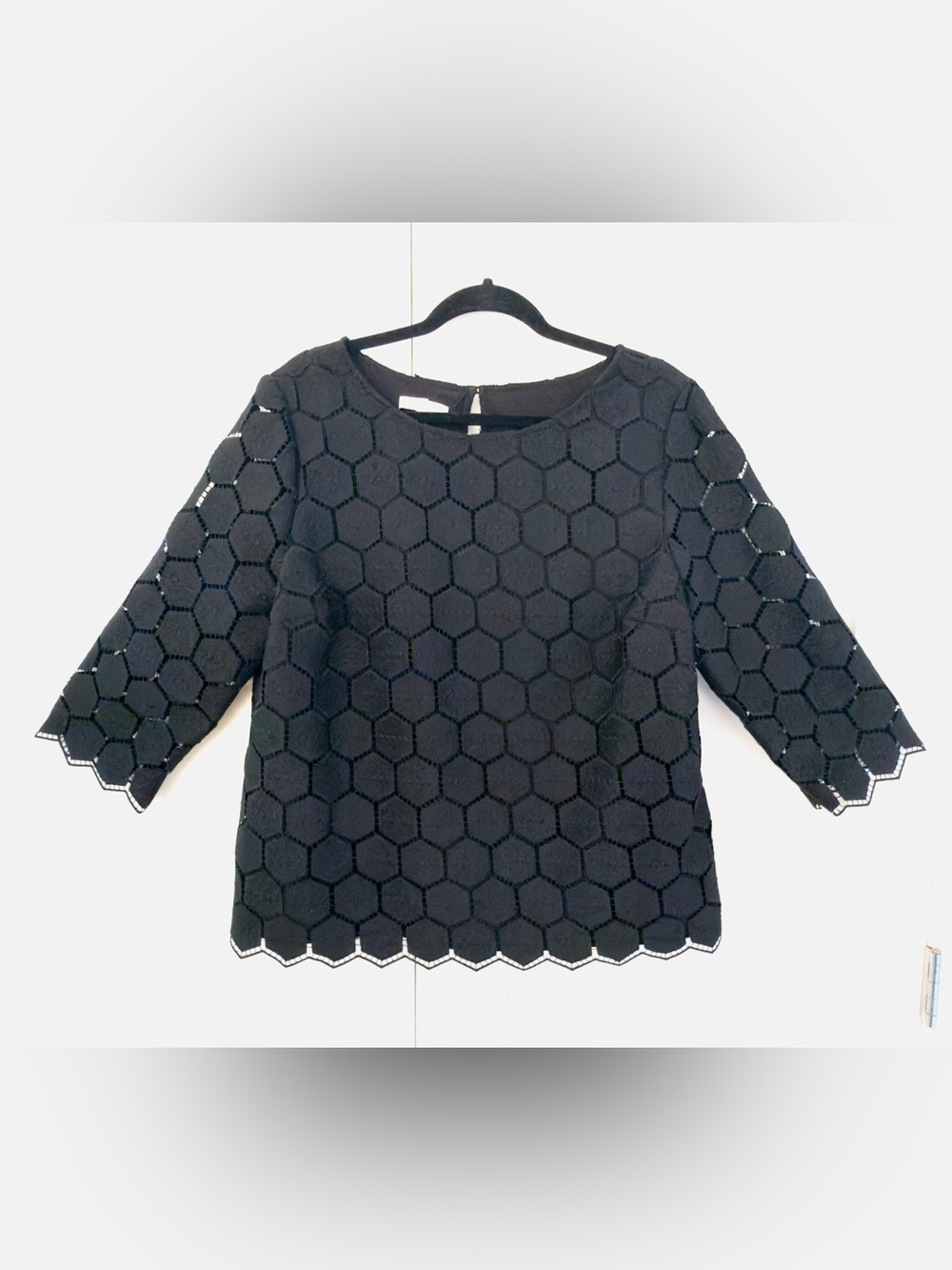 Talbots Black Lace Top